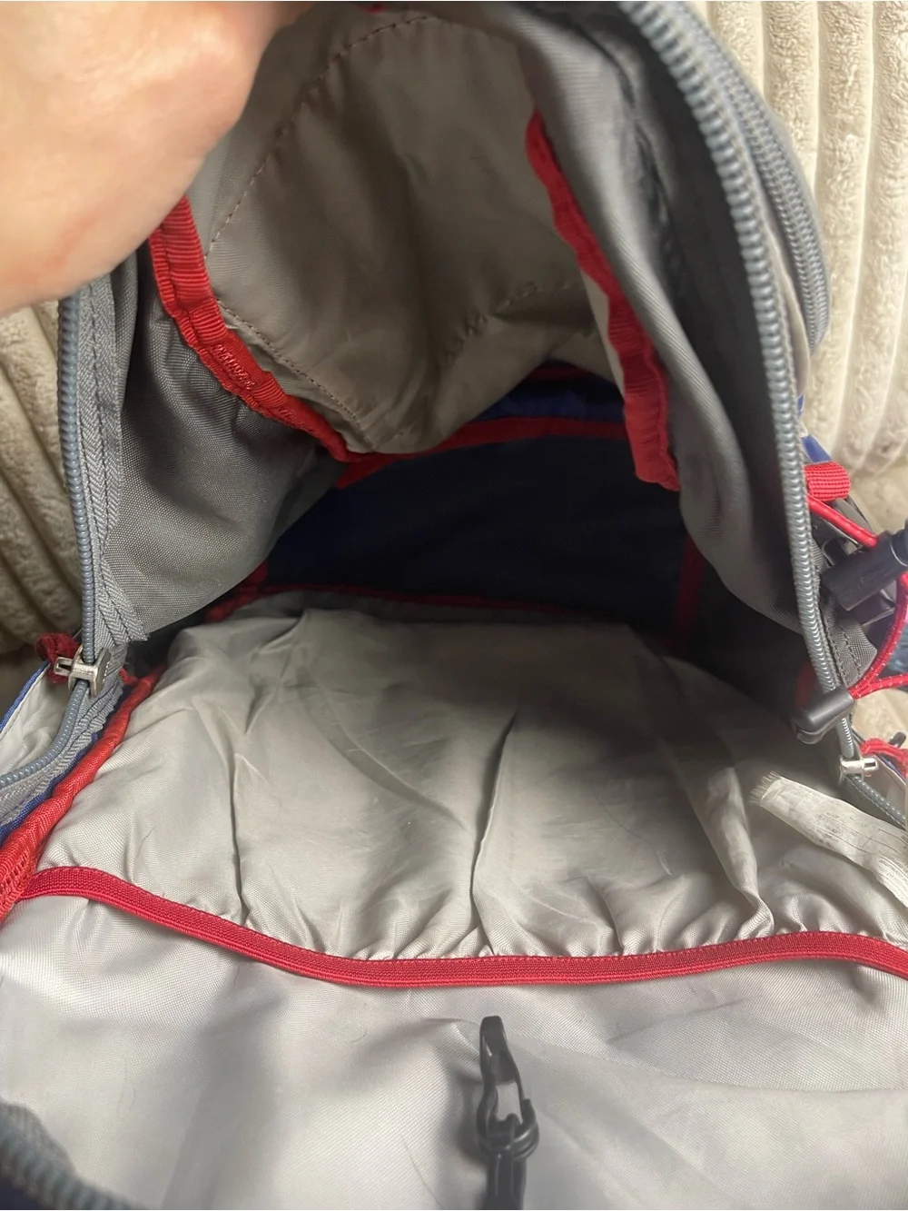 Eddie Bauer Blue, Gray and Red Trailhead Backpack